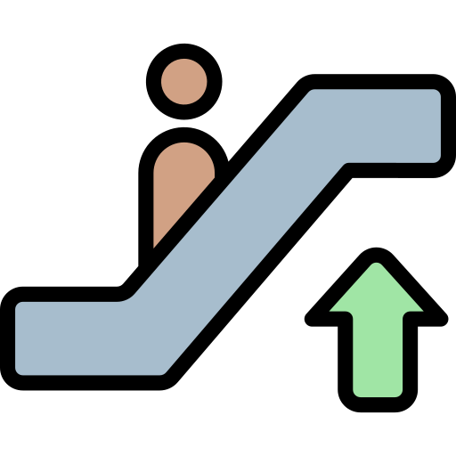 rolltreppe hoch Generic Outline Color icon