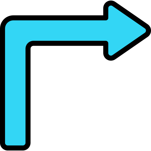 Turn right Generic Outline Color icon