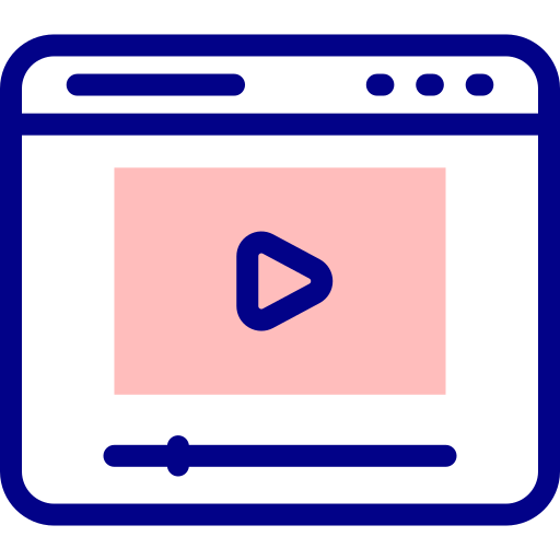 Video Detailed Mixed Lineal color icon