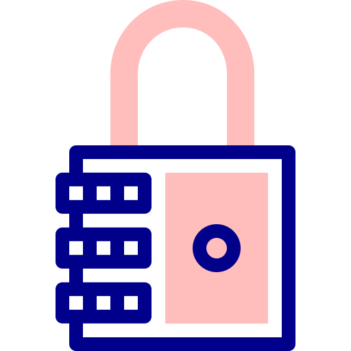 Padlock Detailed Mixed Lineal color icon