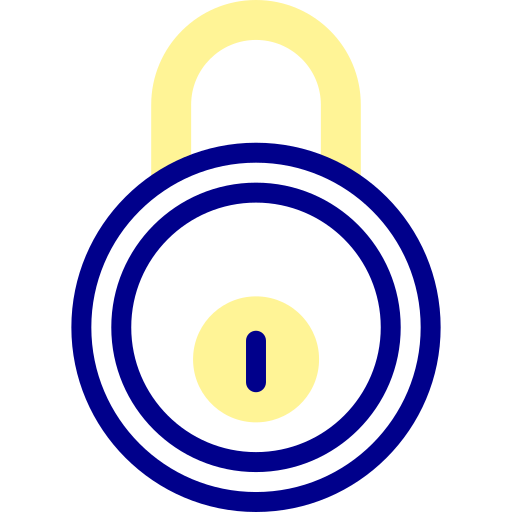 Padlock Detailed Mixed Lineal color icon
