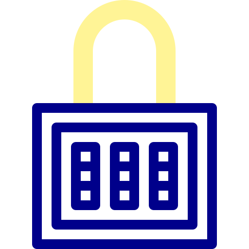 Padlock Detailed Mixed Lineal color icon