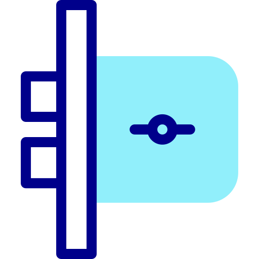 deurslot Detailed Mixed Lineal color icoon