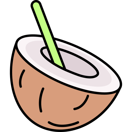 코코넛 음료 Generic Thin Outline Color icon