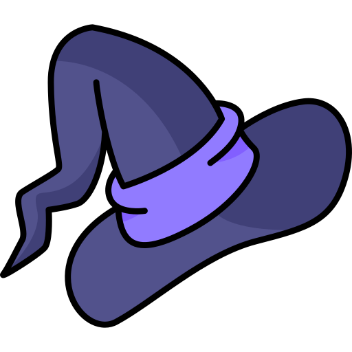 마녀 모자 Generic Thin Outline Color icon