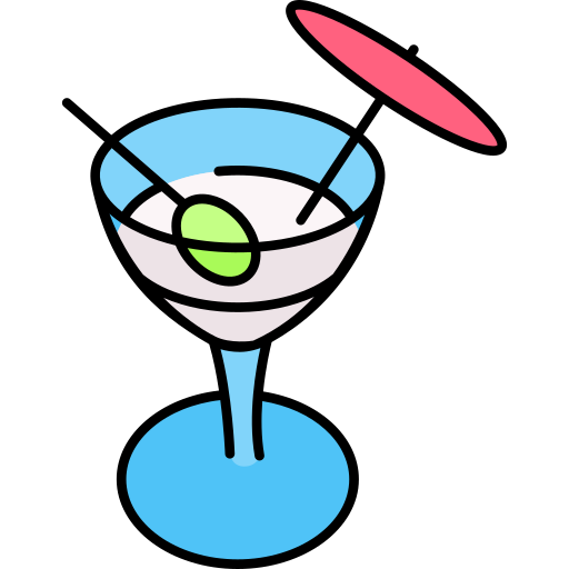 cocktail Generic Thin Outline Color icon