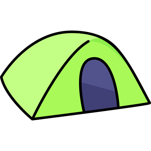 tent Generic Thin Outline Color icoon