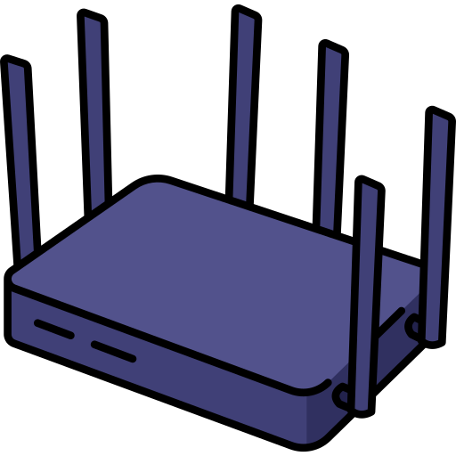 router inalámbrico Generic Thin Outline Color icono