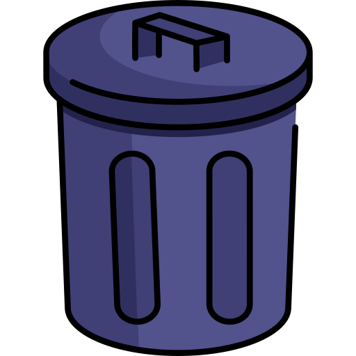contenedor de basura Generic Thin Outline Color icono