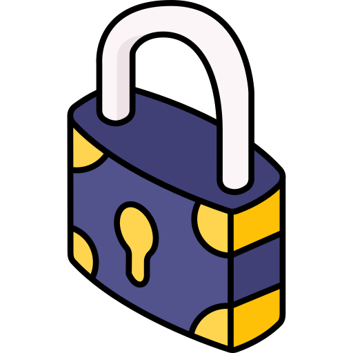Padlock Generic Thin Outline Color icon