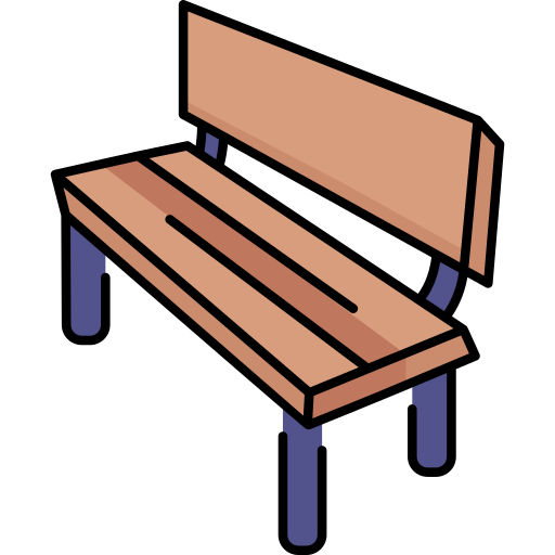 Bench Generic Thin Outline Color icon