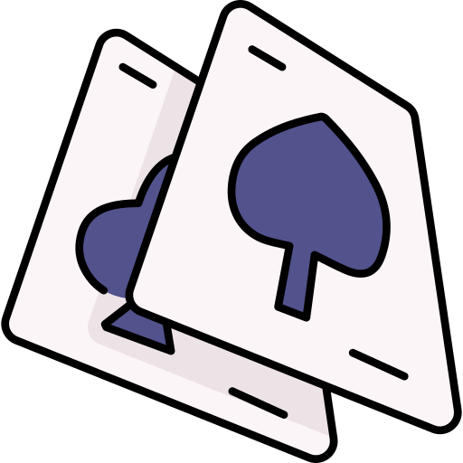 cartas de póquer Generic Thin Outline Color icono