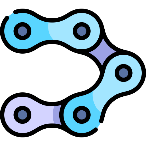 cadena Kawaii Lineal color icono
