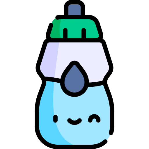 bottiglia d'acqua Kawaii Lineal color icona