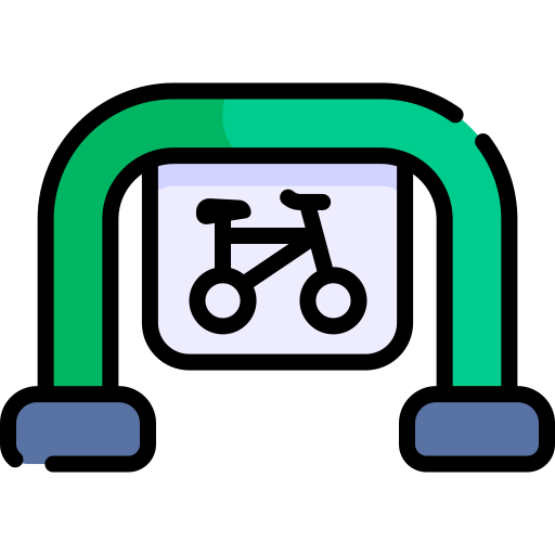 Bike parking Kawaii Lineal color icon