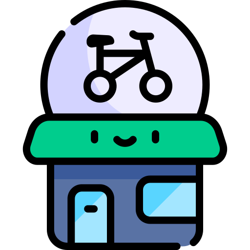 バイク屋 Kawaii Lineal color icon