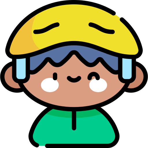 ciclista Kawaii Lineal color icono