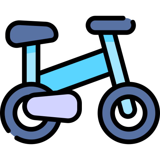 bicicleta Kawaii Lineal color icono