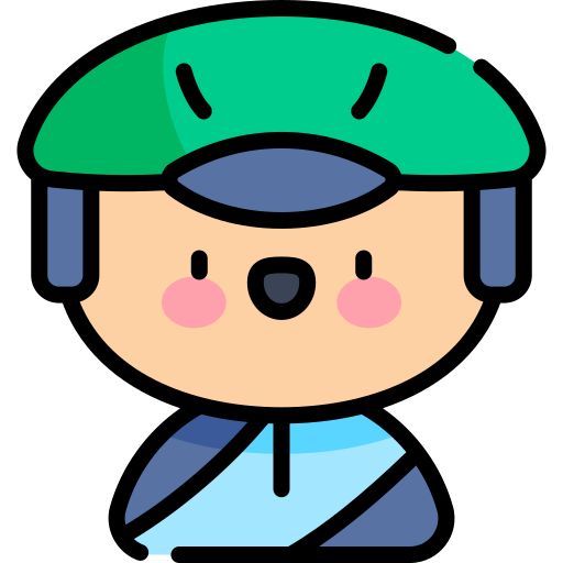 Cyclist Kawaii Lineal color icon