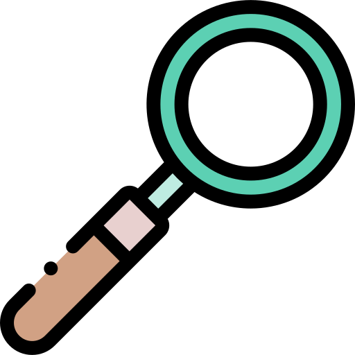 Magnifying glass Detailed Rounded Lineal color icon