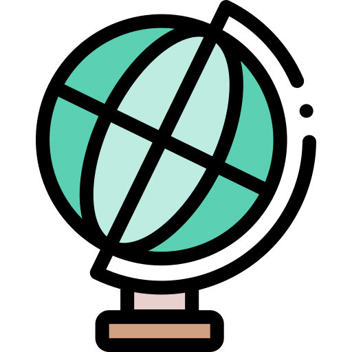 グローブアース Detailed Rounded Lineal color icon