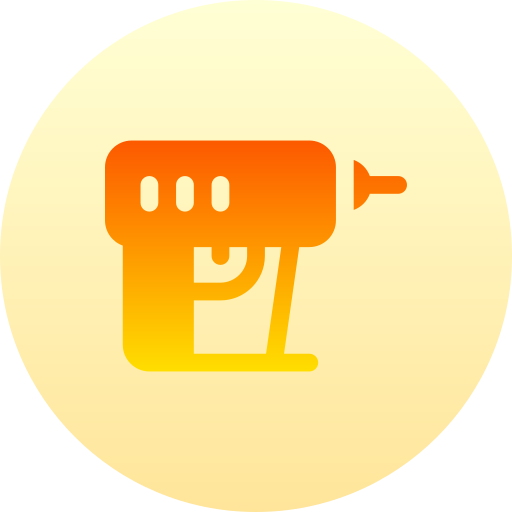 Nail gun Basic Gradient Circular icon