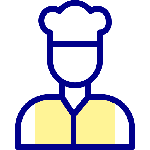 szef kuchni Detailed Mixed Lineal color ikona