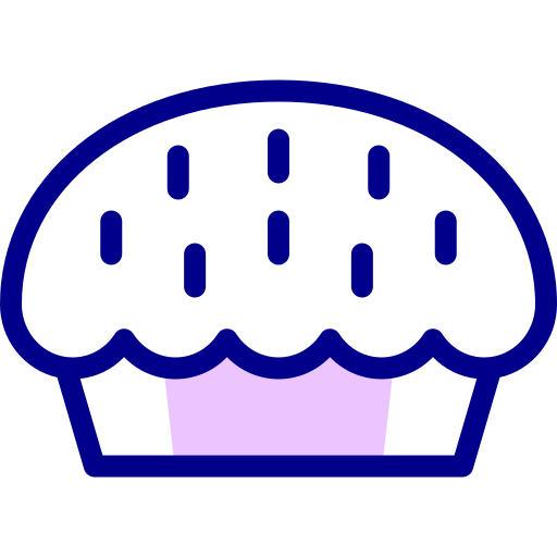 cupcake Detailed Mixed Lineal color icon
