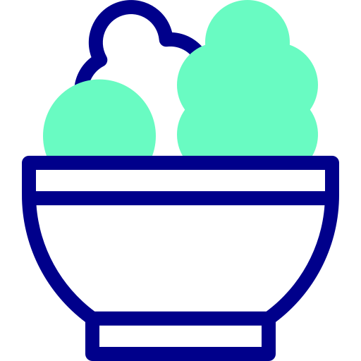 ensalada Detailed Mixed Lineal color icono