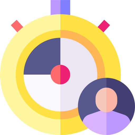 Chronometer Basic Straight Flat icon
