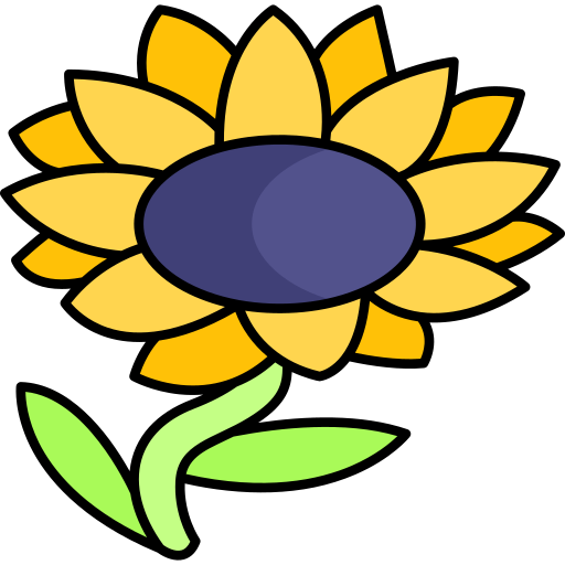 sonnenblume Generic Thin Outline Color icon