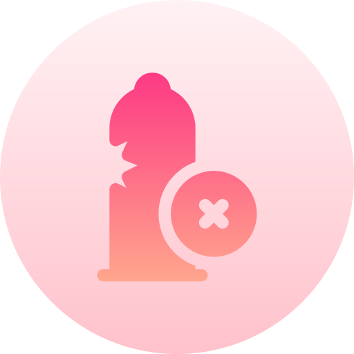 Сломанный презерватив Basic Gradient Circular иконка