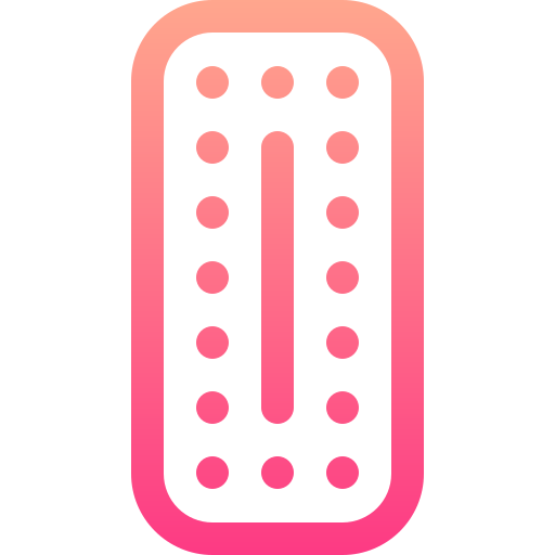 píldoras anticonceptivas Basic Gradient Lineal color icono