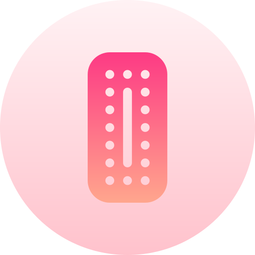 píldoras anticonceptivas Basic Gradient Circular icono