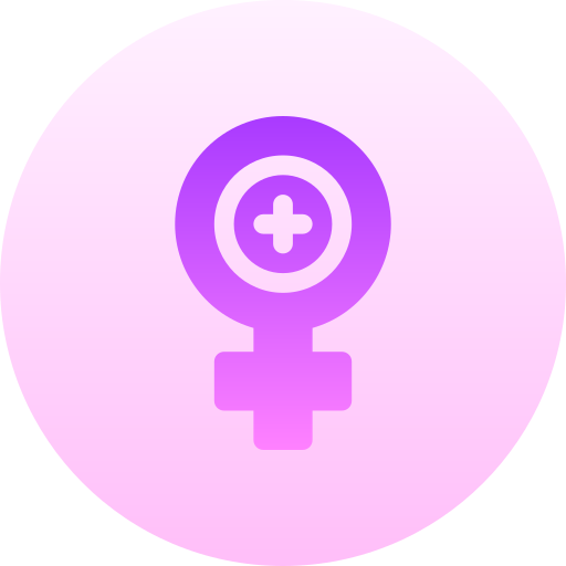 mujer Basic Gradient Circular icono