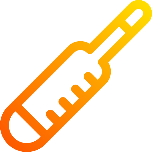 thermometer Basic Gradient Lineal color icoon