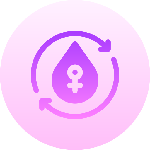 cycle menstruel Basic Gradient Circular Icône