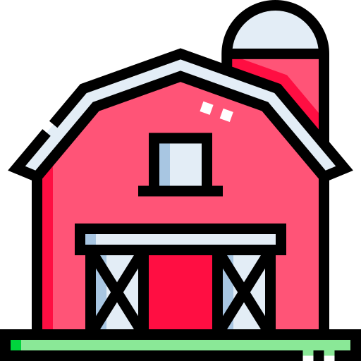 Barn Detailed Straight Lineal color icon