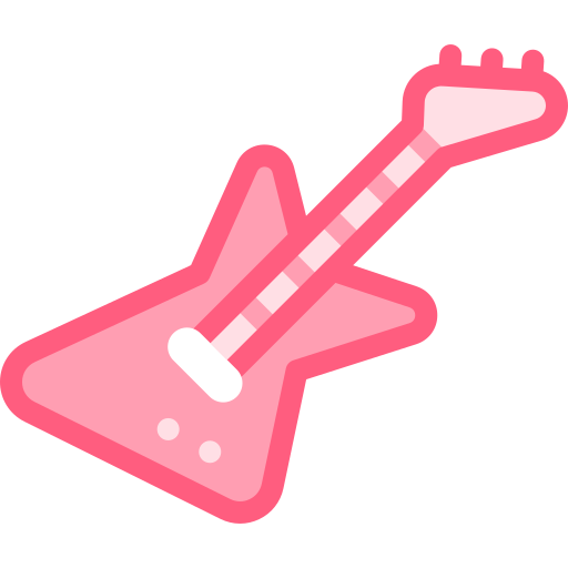 gitara elektryczna Detailed color Lineal color ikona