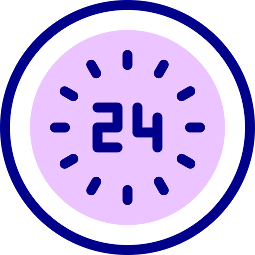 24 godziny Detailed Mixed Lineal color ikona