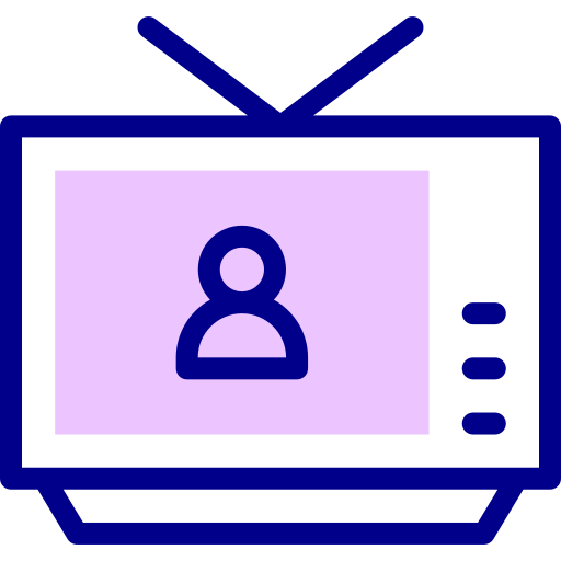 Television Detailed Mixed Lineal color icon