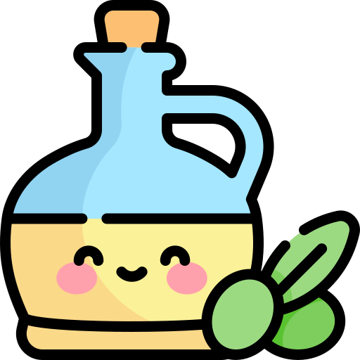 Оливковое масло Kawaii Lineal color иконка
