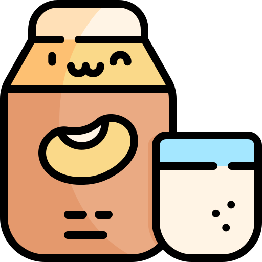 leche de soja Kawaii Lineal color icono