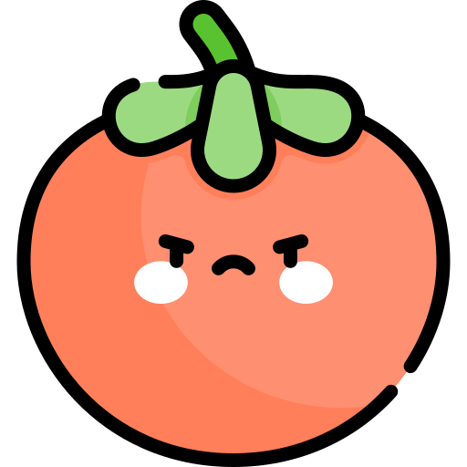 tomaat Kawaii Lineal color icoon