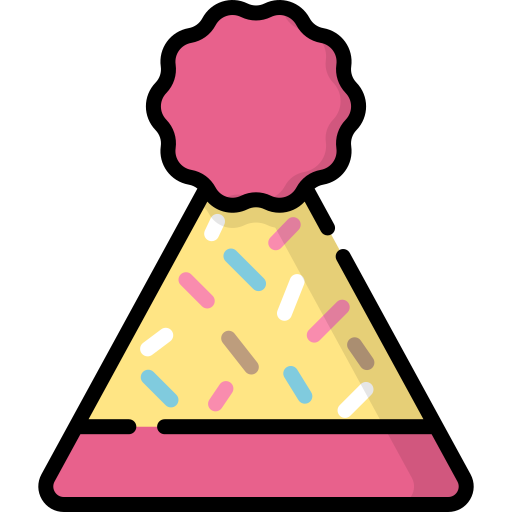 Party hat Kawaii Lineal color icon