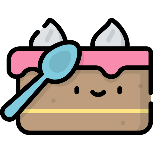 Piece of cake Kawaii Lineal color icon