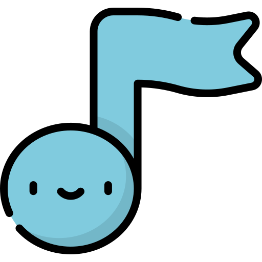 musik note Kawaii Lineal color icon