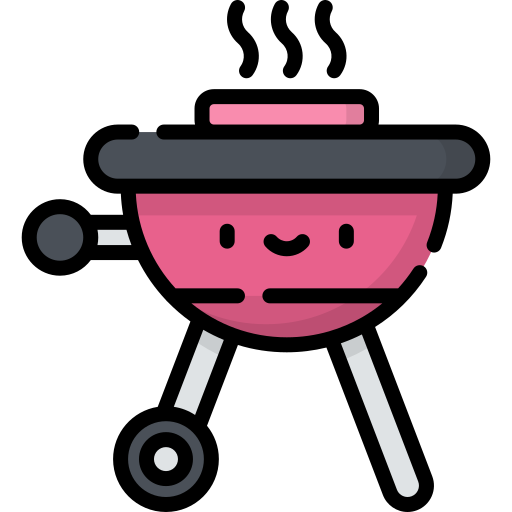 Grill Kawaii Lineal color icon