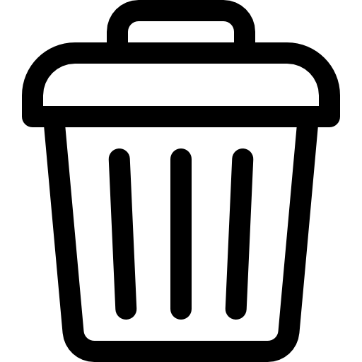 spazzatura Basic Rounded Lineal icona