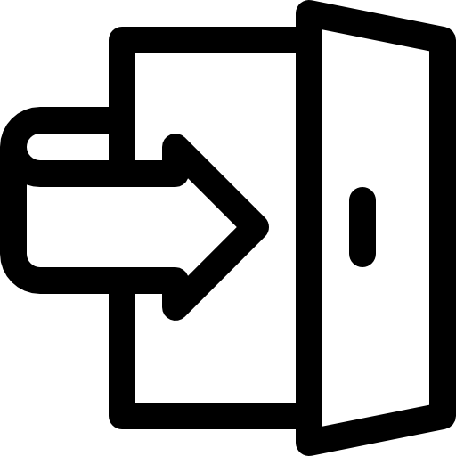 uscita Basic Rounded Lineal icona